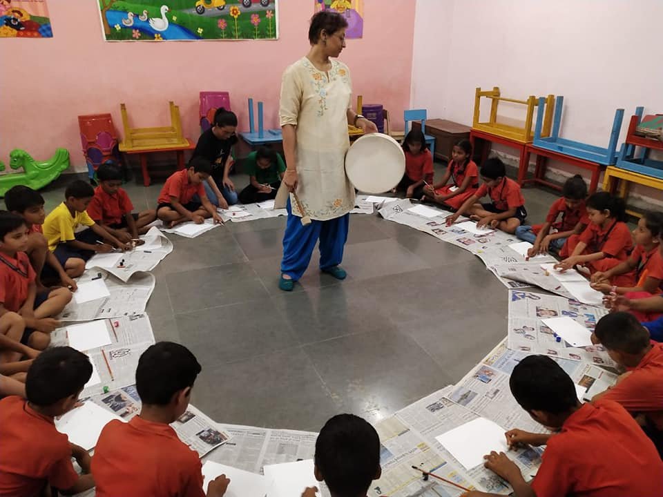 Outreach Programme with Students of Taraben Masters School (DRUMMING TECHNIQUE)