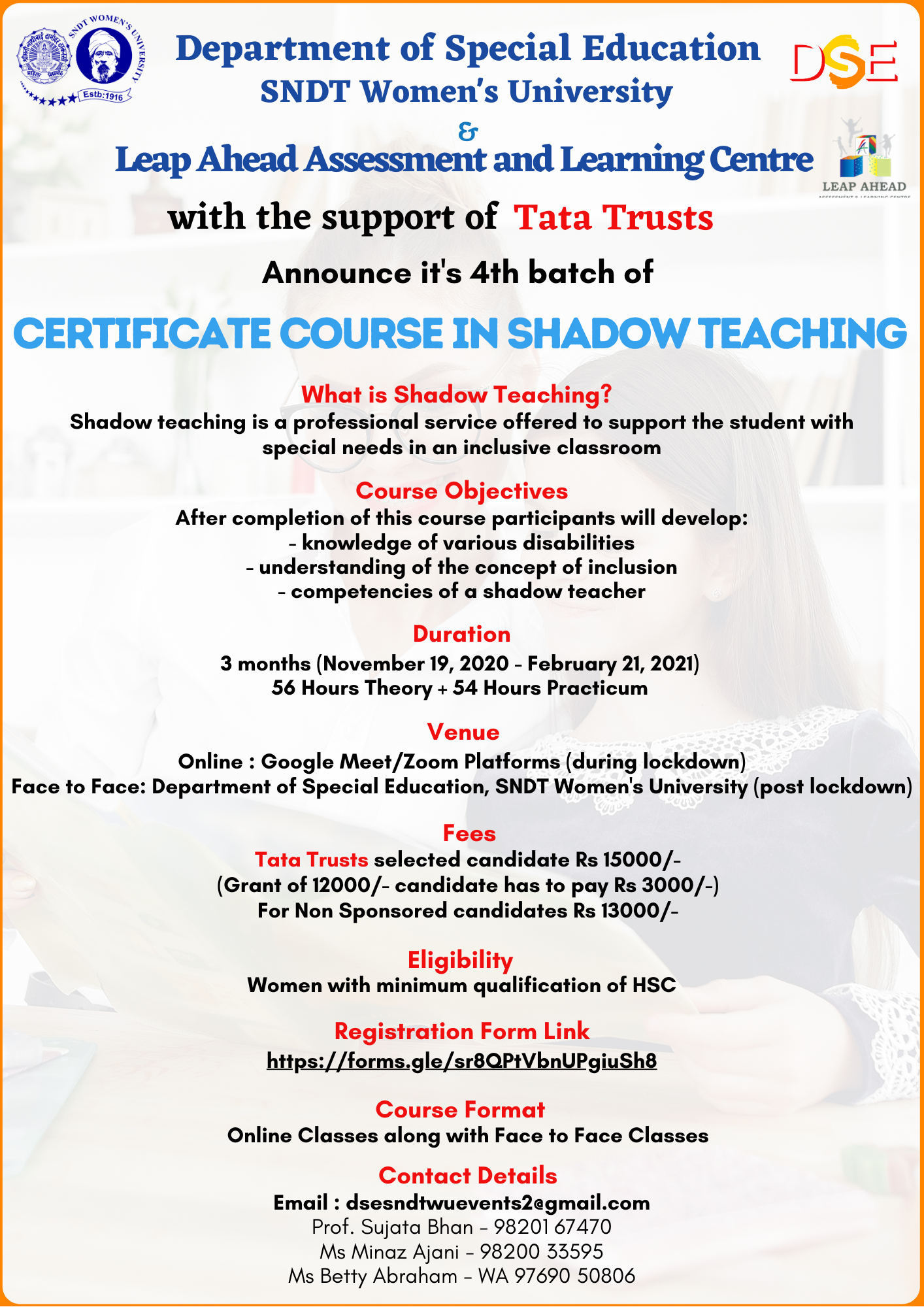 Inaugural Programme- 4th Batch of Certificate Course on Shadow Teaching